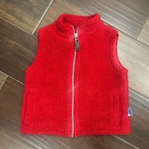 Cozy Red Kids Vest